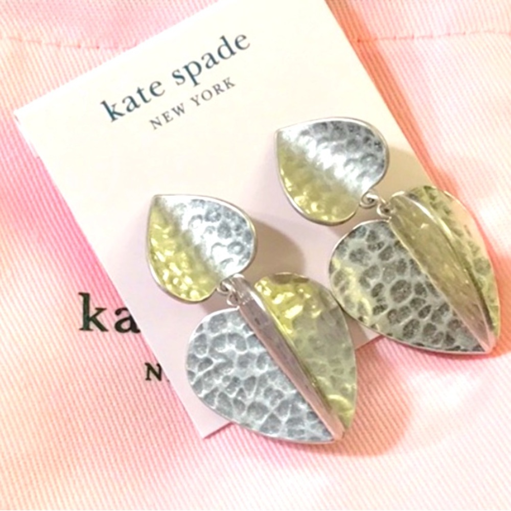 New Kate Spade metal petal drop earrings - Picture 13 of 14